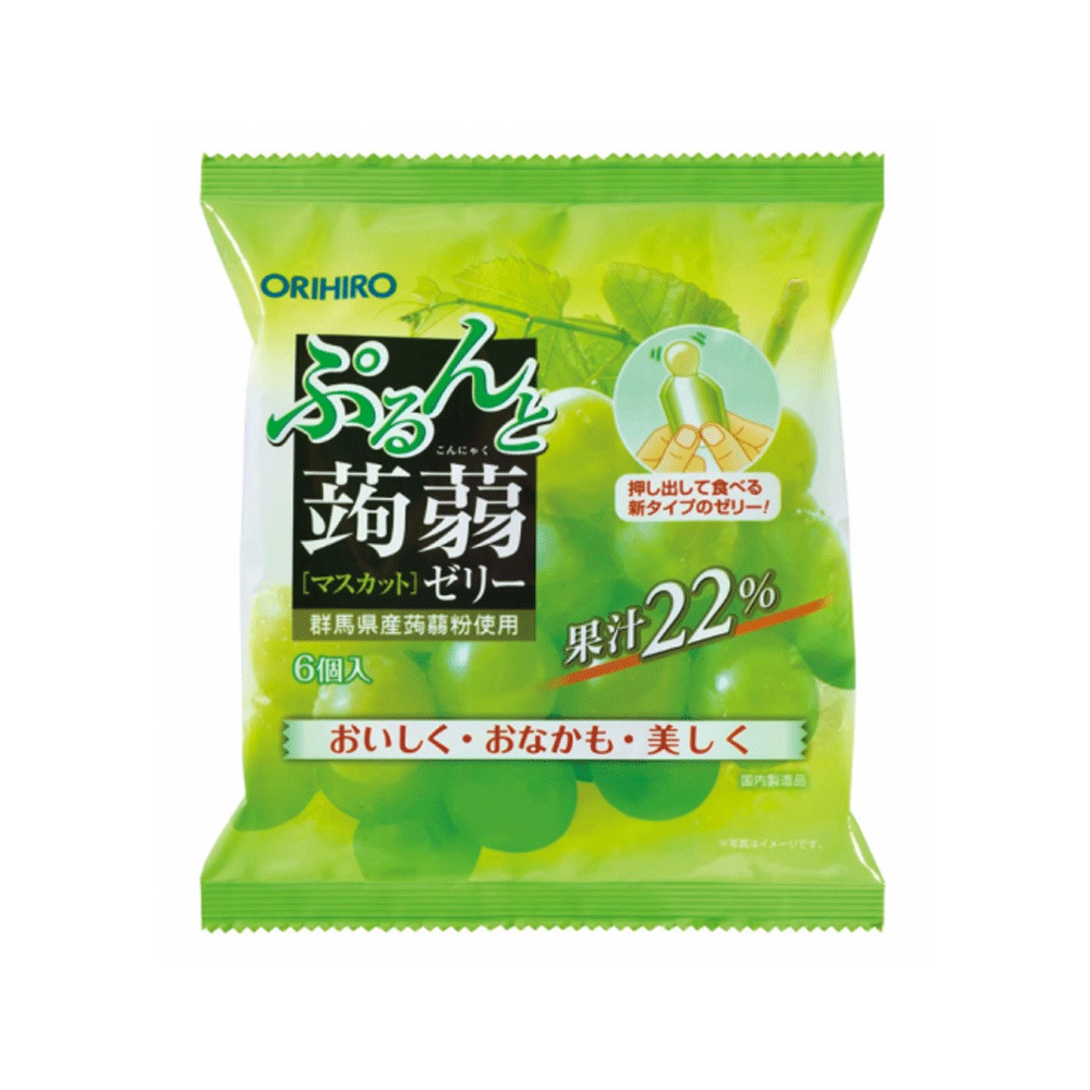 오리히로 곤약젤리 파우치 청포도맛(6개입)
