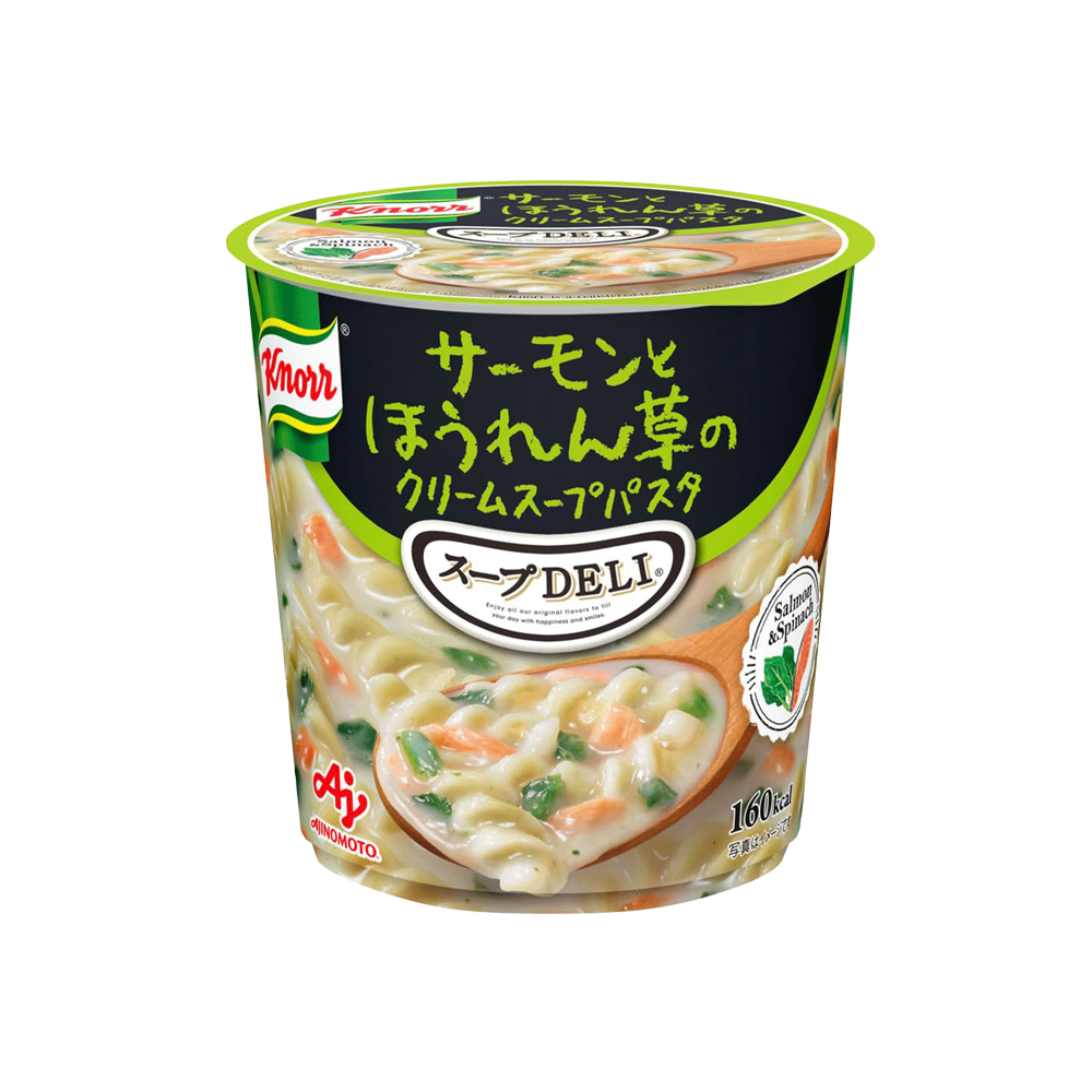 아지노모토 컵스프 연어와 시금치