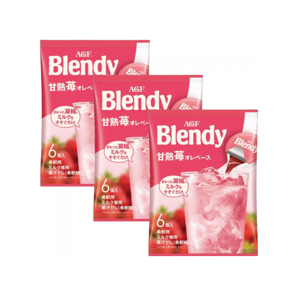 아지노모토 AGF 브랜디 포션 감숙딸기 오레 6개입 3개 세트
