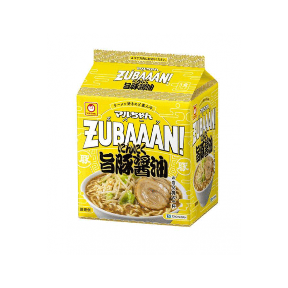 마루짱 봉지라면 ZUBAAAN 마늘맛 돼지 간장라멘 3개입