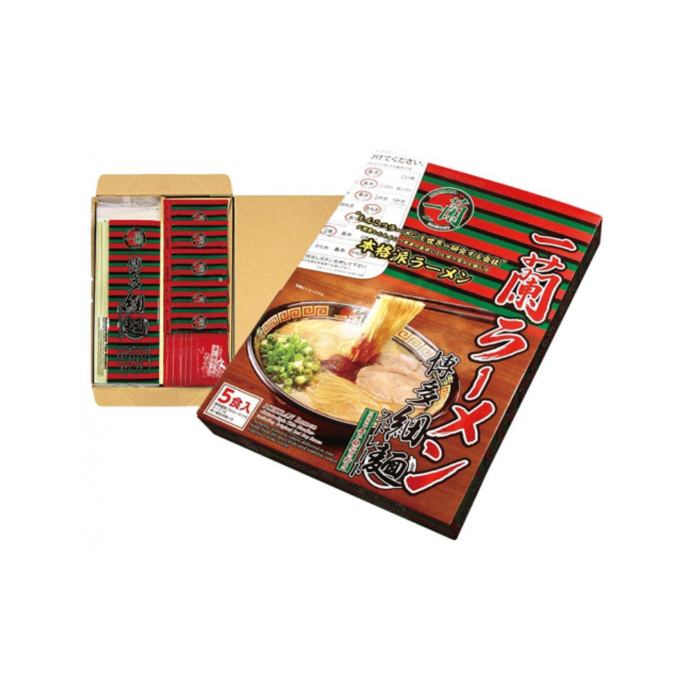 이치란 라멘 스트레이트면 특제 붉은 가루 첨부 5개입