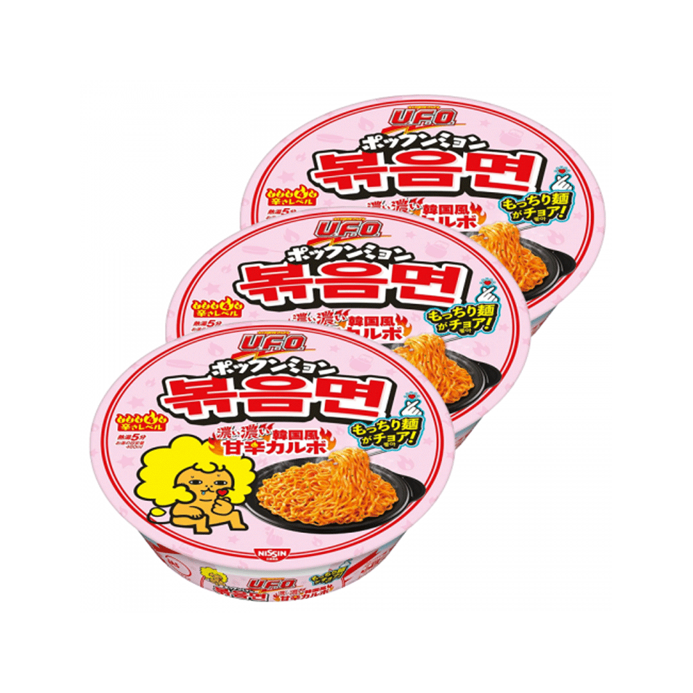 닛신 한국식 까르보 야끼소바 컵라면 3개 세트