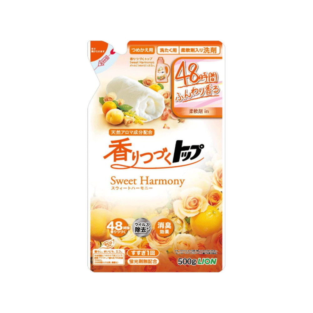 향기가 계속되는 스위트 하모니 섬유유연제 리필 500g