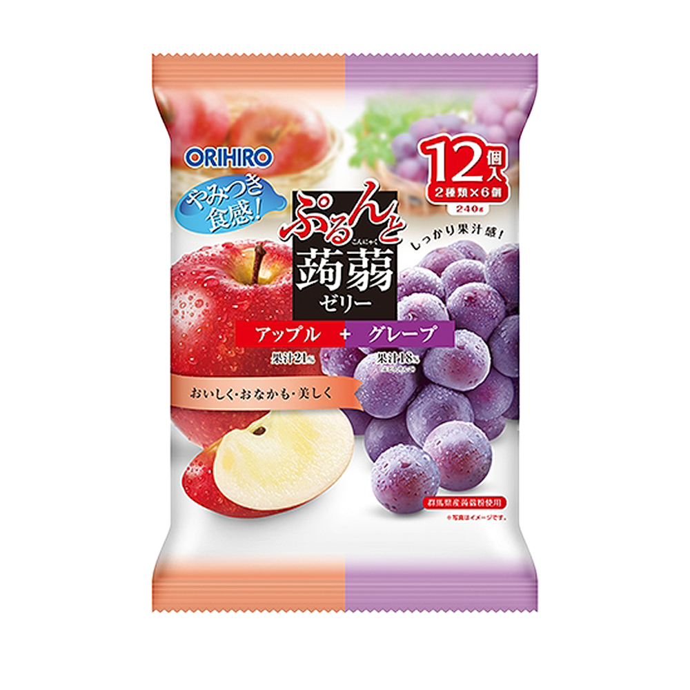 오리히로 곤약젤리 파우치 사과+포도(12개입)