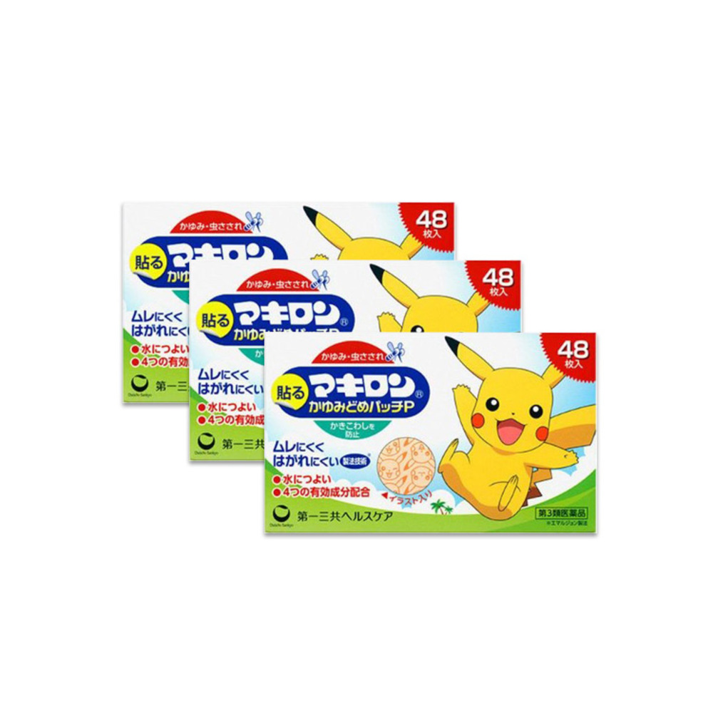 마키론 피카츄 모기패치 48매 3개 세트