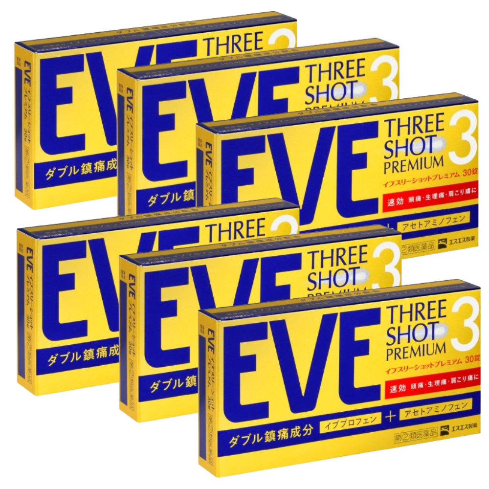 이브 진통제 쓰리샷 프리미엄 30정, 6개 세트