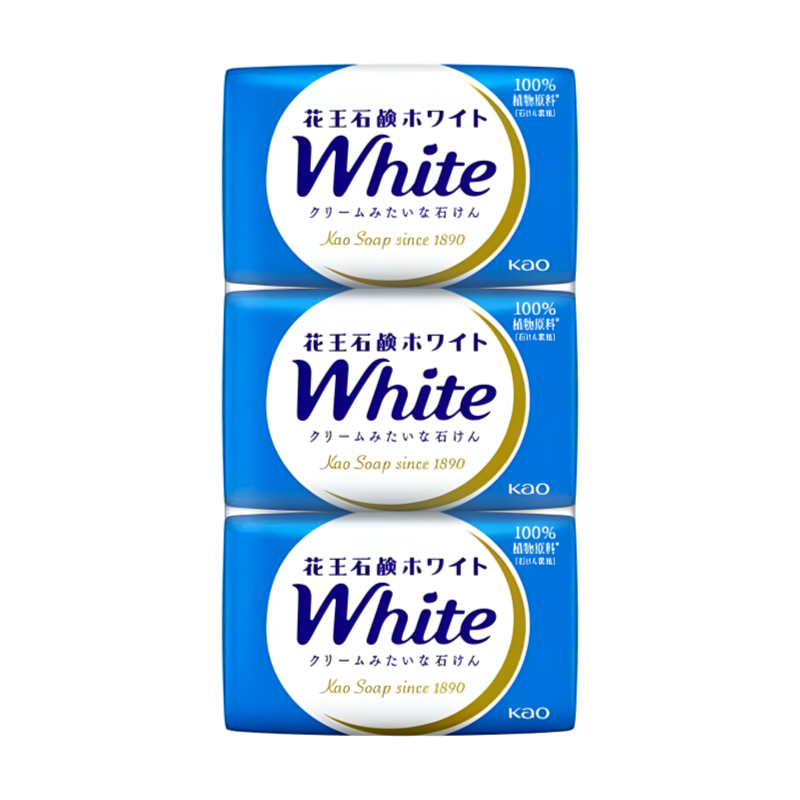 일본 클렌징 화장비누 카오 화이트 85g 3개입